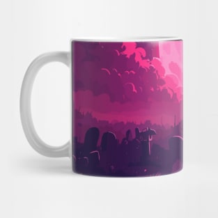 Nighttime Under the Pink Full Moon Mug